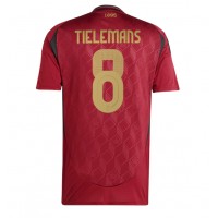 Camisa de Futebol Bélgica Youri Tielemans #8 Equipamento Principal Europeu 2024 Manga Curta